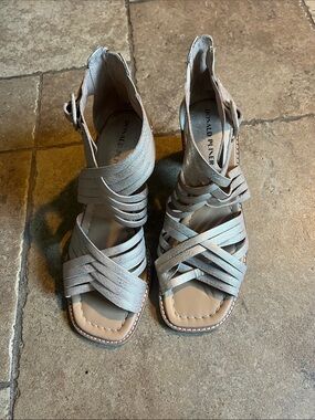Donald J. Pliner Strappy Heeled Sandal — Light metallic gold